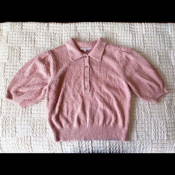 Reformation Etta Collared Sweater L - Picture 1 of 11